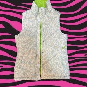 Fox Racing White and Green Vest